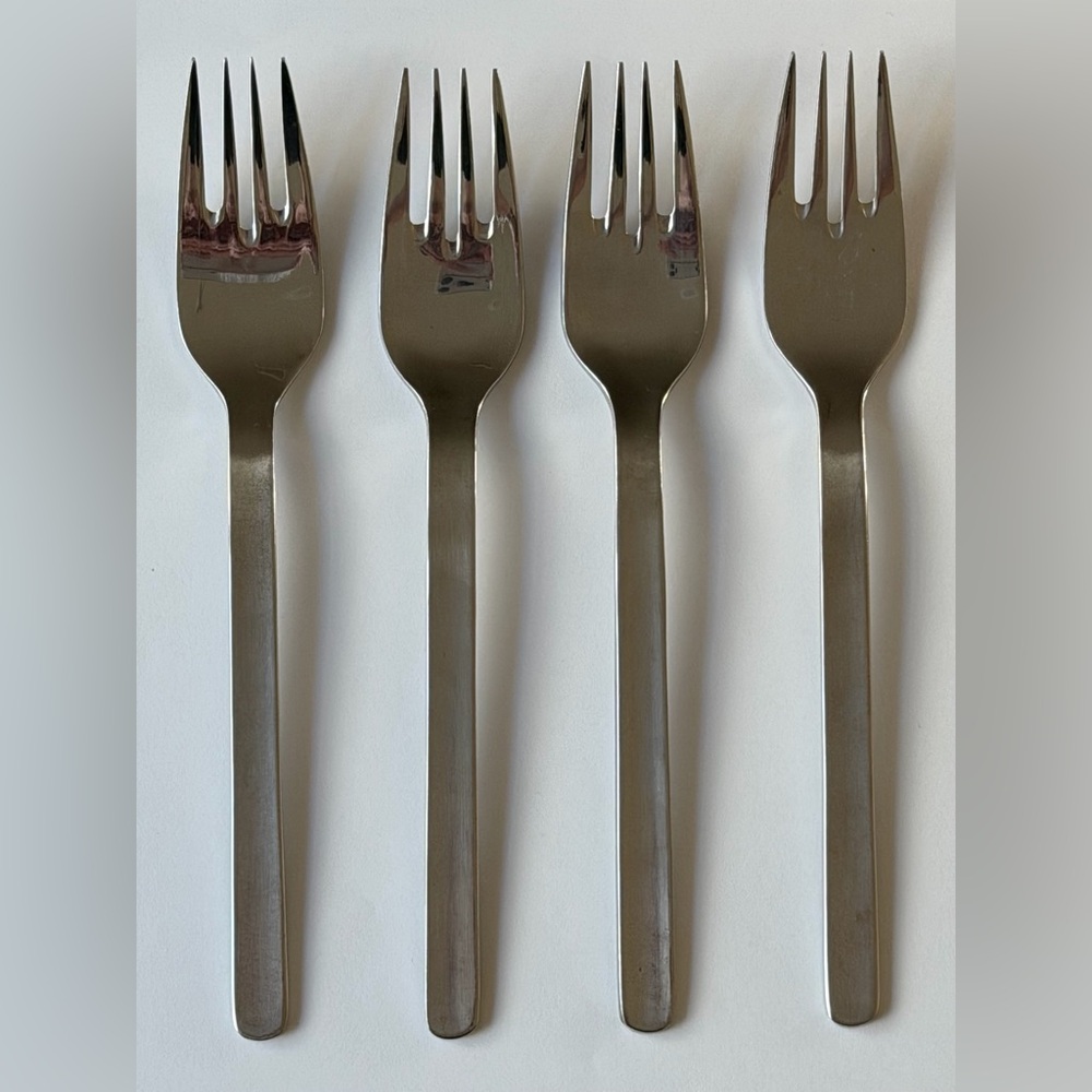 Lot of 4 WMF Cromargan Salad Table Stainless Steel Forks ~7" Reno?